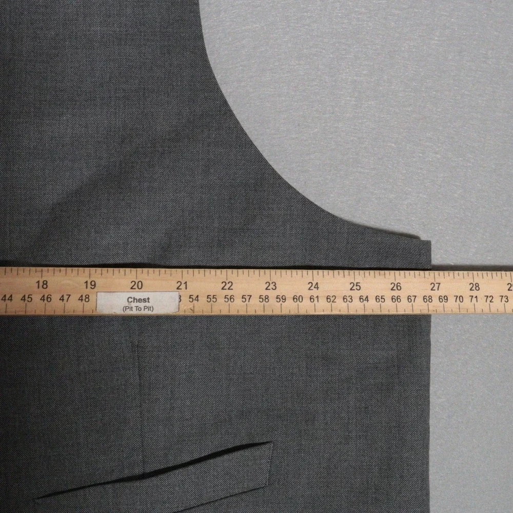 Shaquille O'Neal XLG Suit Vest Big & Tall Stretch Grey Formal Men 2XL NWT
